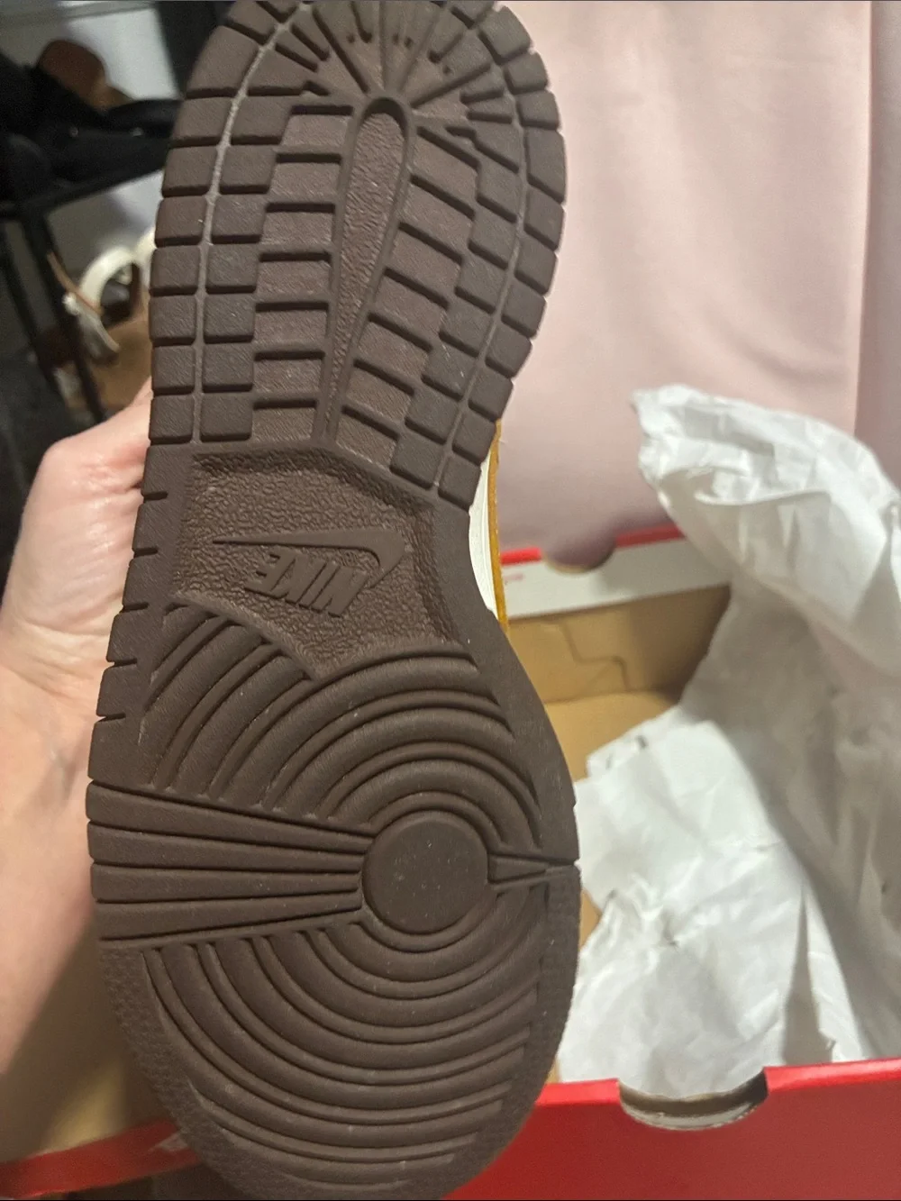 Brown and White Low-Top Casual Sneaker